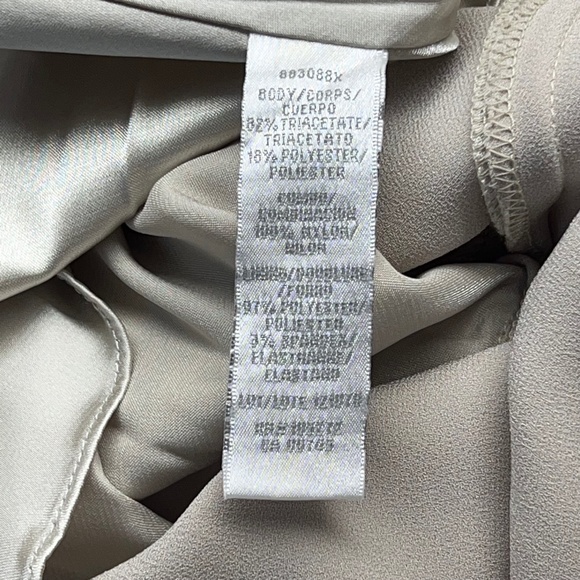 Theia Embellished Long Sleeve Satin Gown - Picture 10 of 10